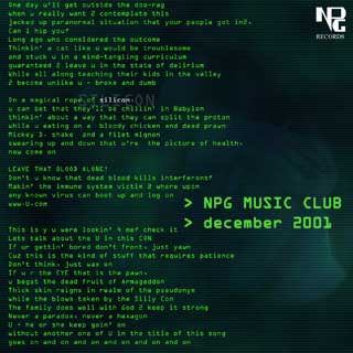 NPG Music Club 2001/12 - NPG Prince Site