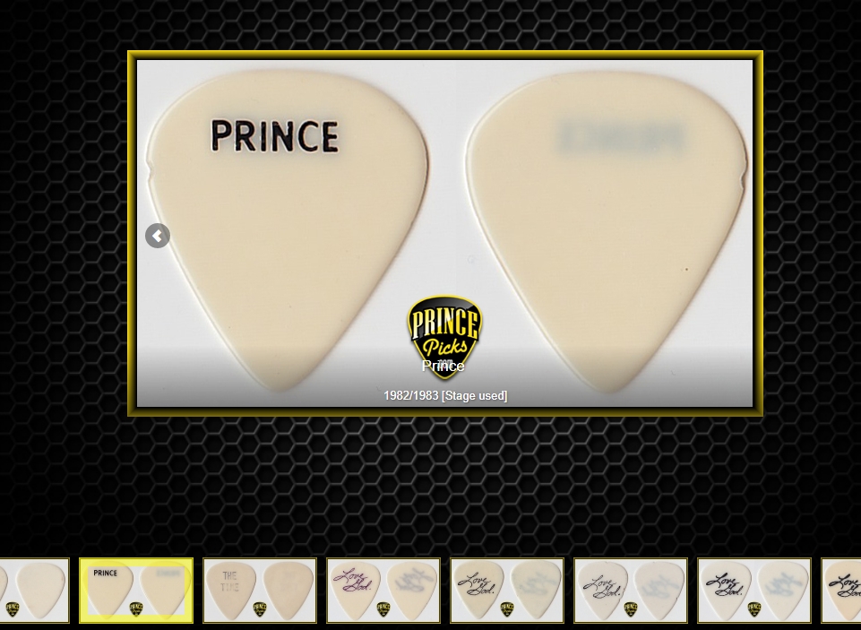 プリンスのギターとピックに特化した海外サイトをご紹介 - NPG Prince Site